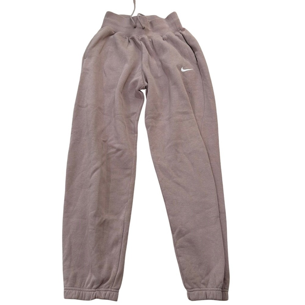Nike Mauve Wide Leg Sweatpants XS Phoenix Fleece High Waisted Pink Joggers